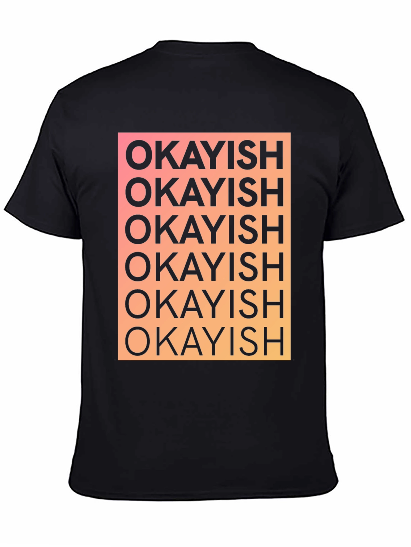 Black Okayish Graphic Print T-Shirt view 4