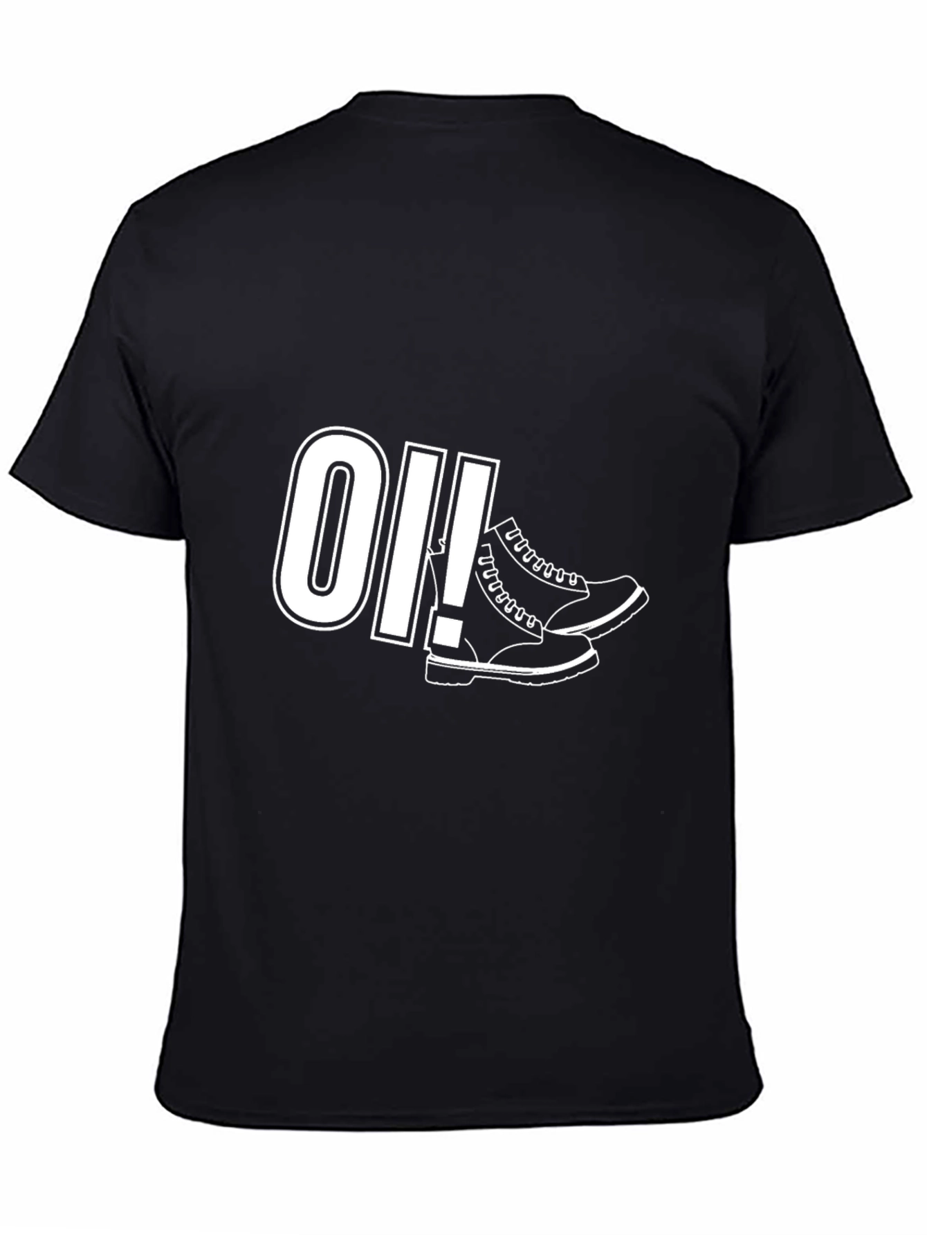 Black Oi! Boot T-Shirt - Skinhead & Punk Fashion Tee view 4