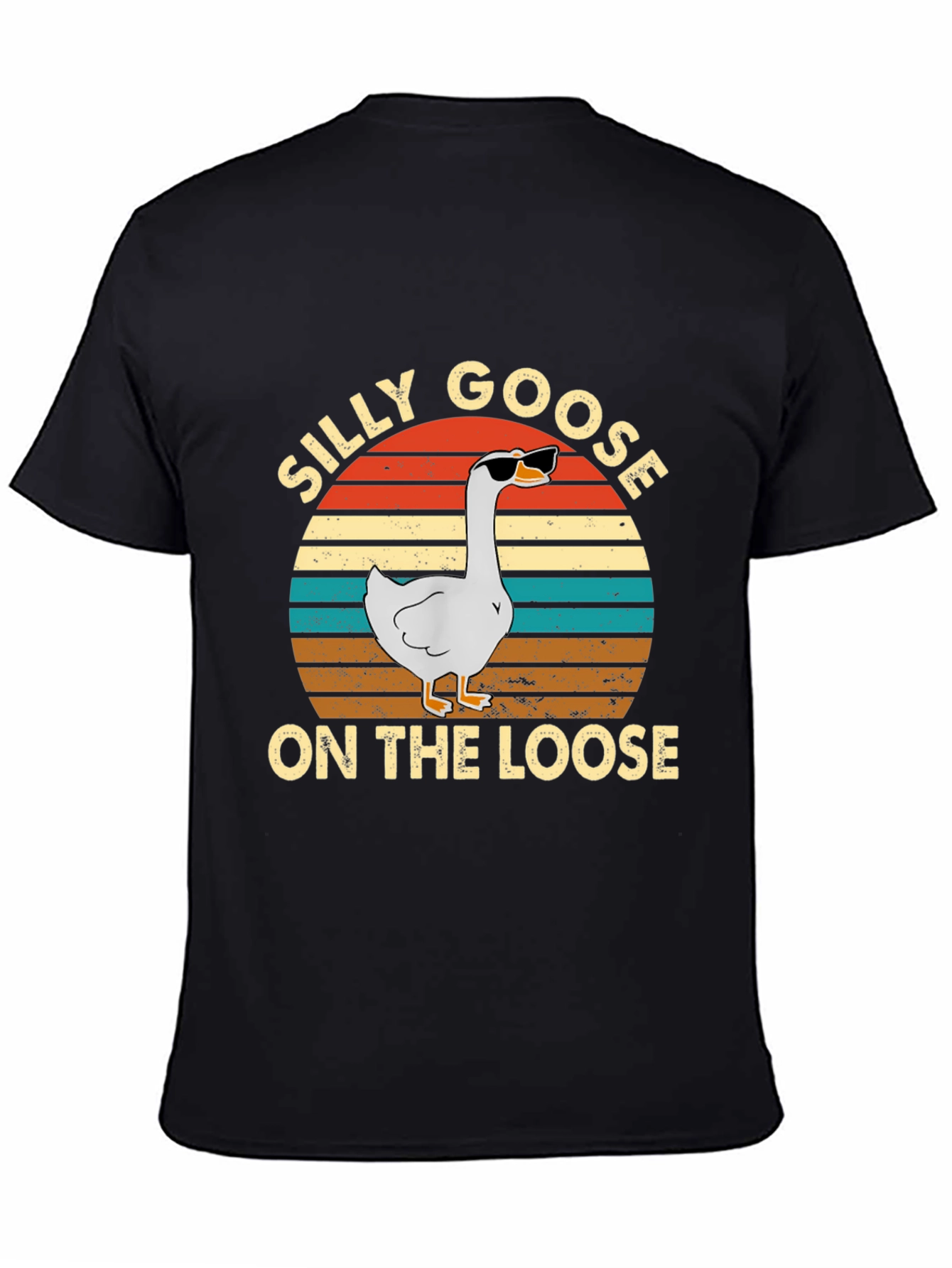 Black Silly Goose On The Loose Graphic T-Shirt view 4