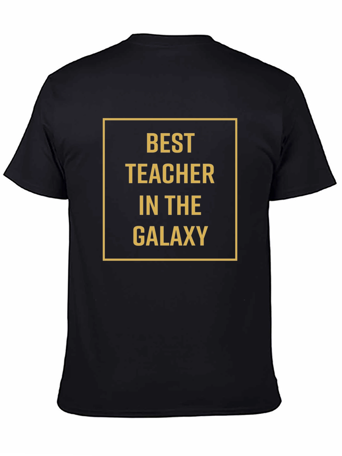 Black Best Teacher in the Galaxy Black T-Shirt view 4