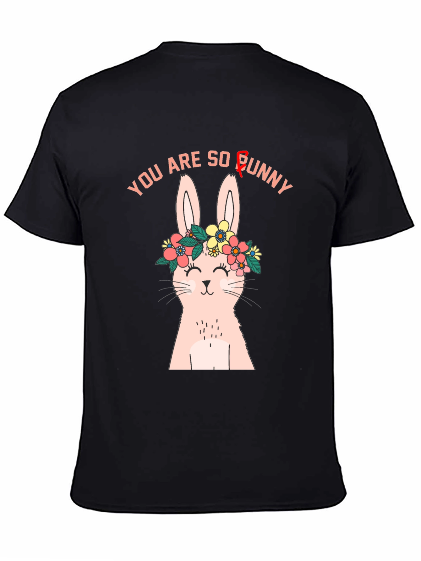 Black You Are So Bunny Graphic T-Shirt view 4