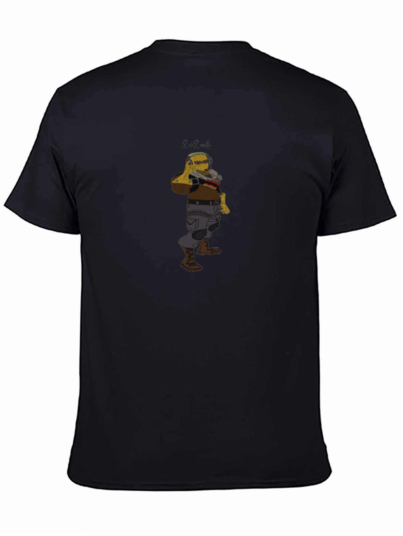 Black Cartoon Character Graphic Tee view 4