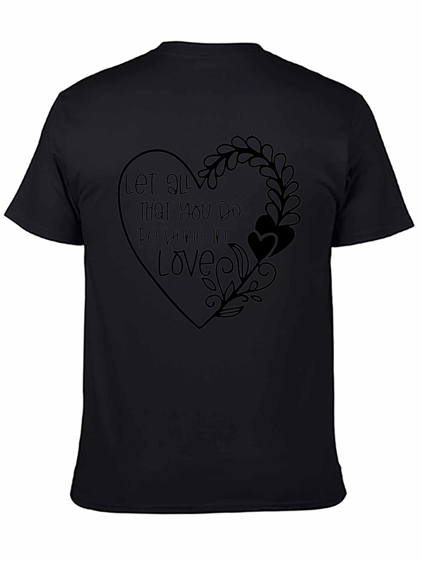 Black Love-Themed Graphic Tee - Inspirational Message view 4