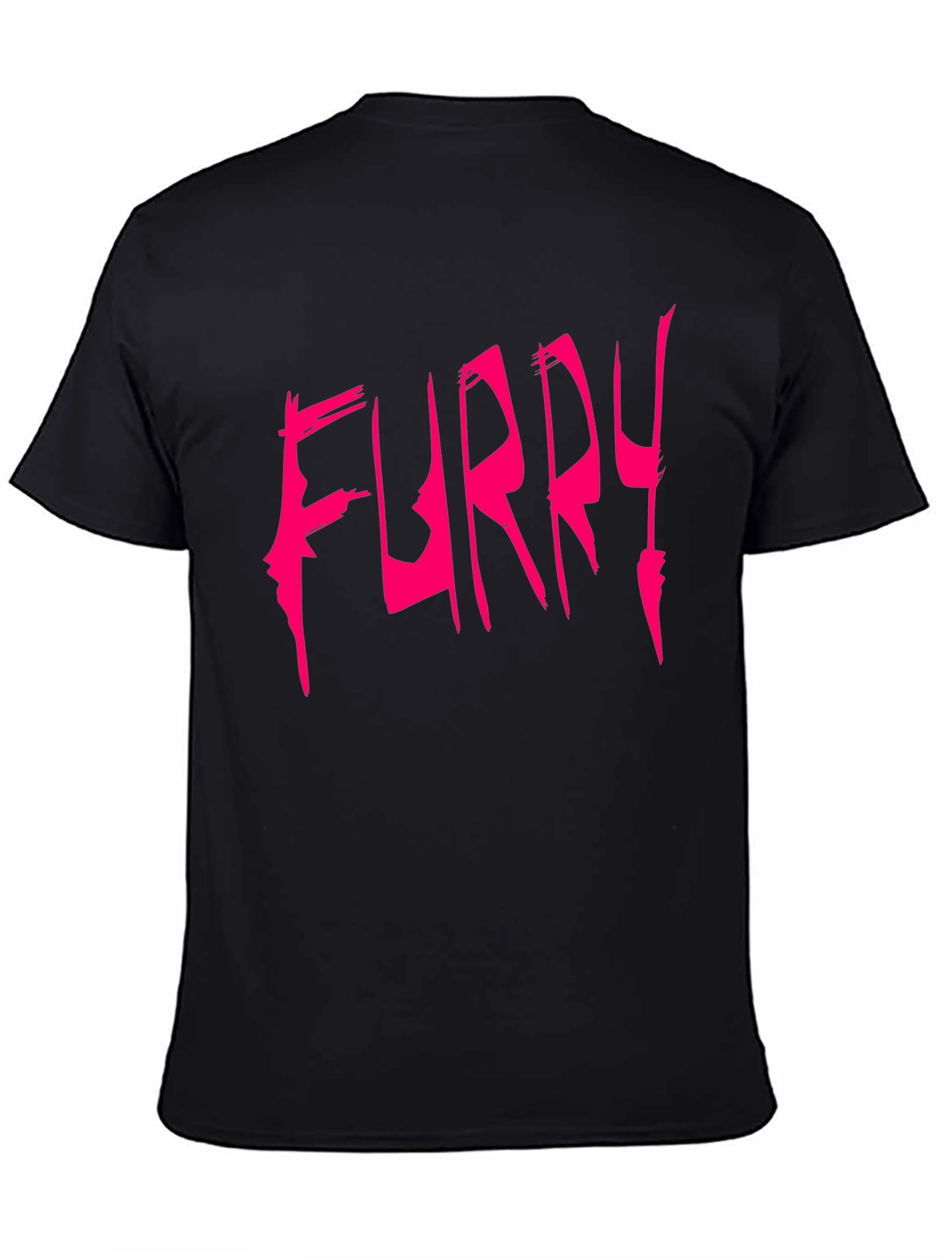 Black Furry Graphic Tee - Bold Statement Shirt view 4