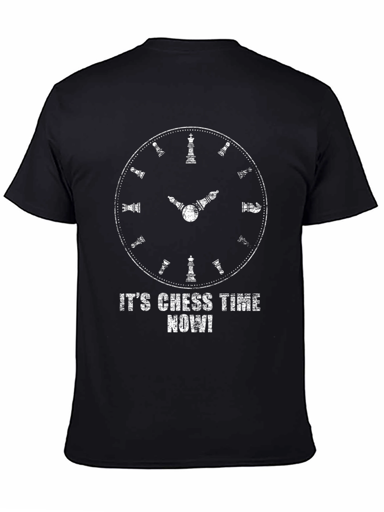 Black Chess Time Now! Graphic T-Shirt view 4