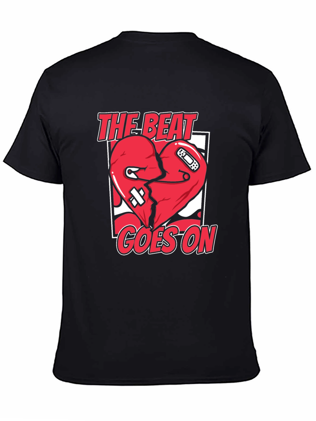 Black The Beat Goes On Graphic Tee view 4
