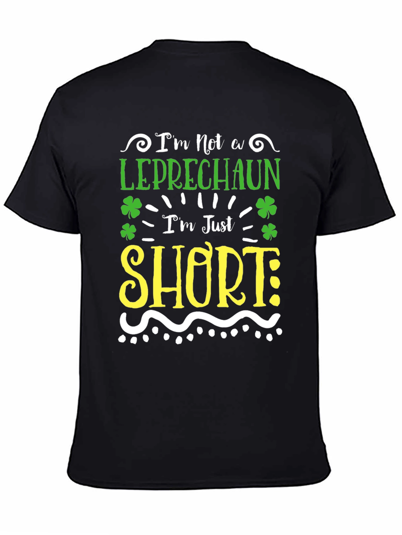 Black Funny St. Patrick's Day T-Shirt - Leprechaun Joke view 4