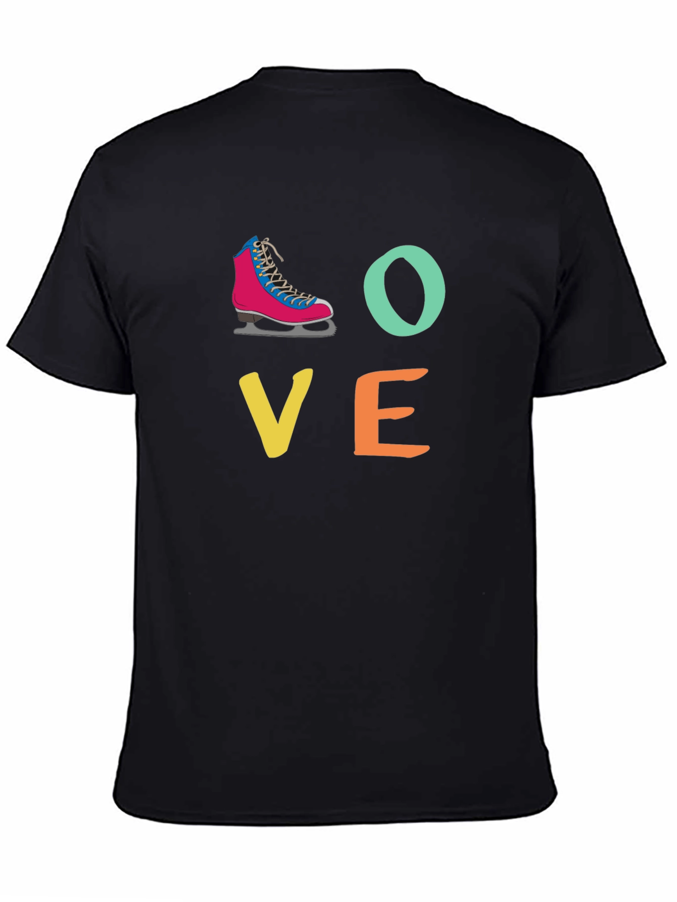 Black Love Ice Skating T-Shirt view 4
