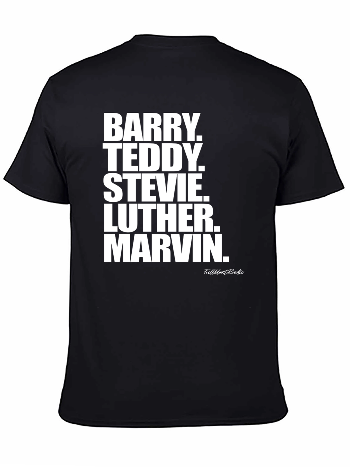 Black Barry Teddy Stevie Luther Marvin T-Shirt view 4