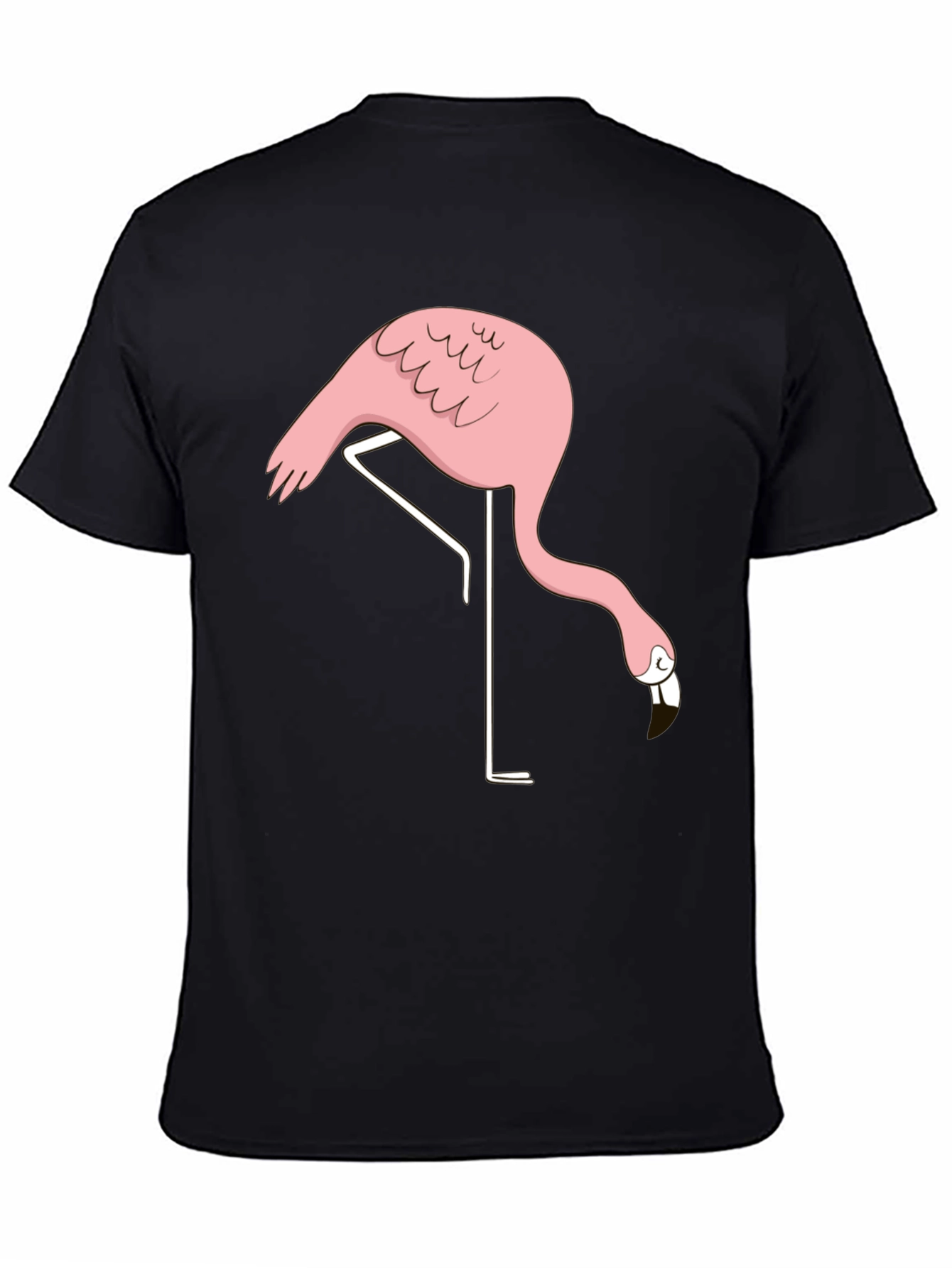 Black Black Flamingo Graphic Tee - Quirky Casual Style view 4
