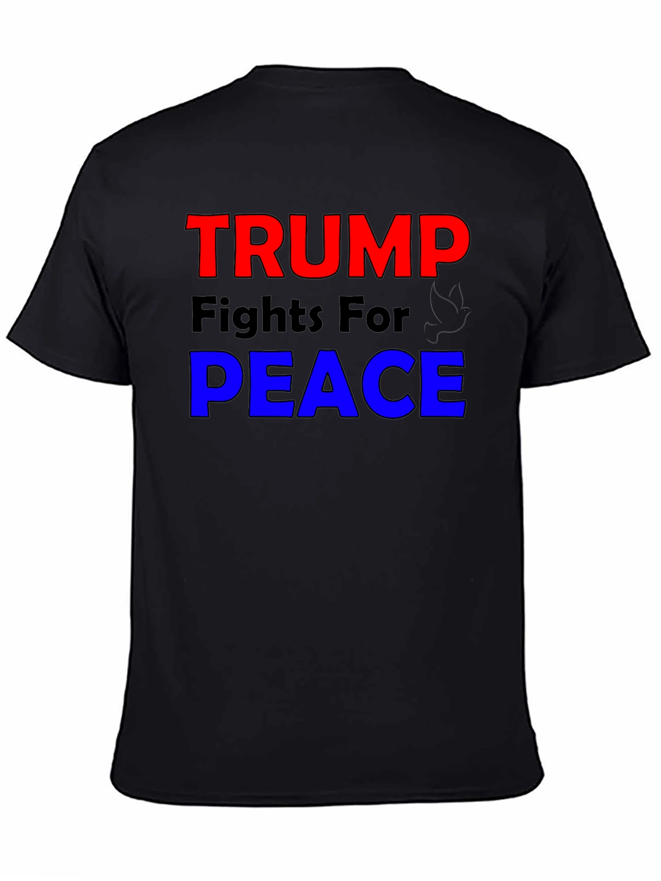 Black Trump Fights for Peace Graphic T-Shirt view 4