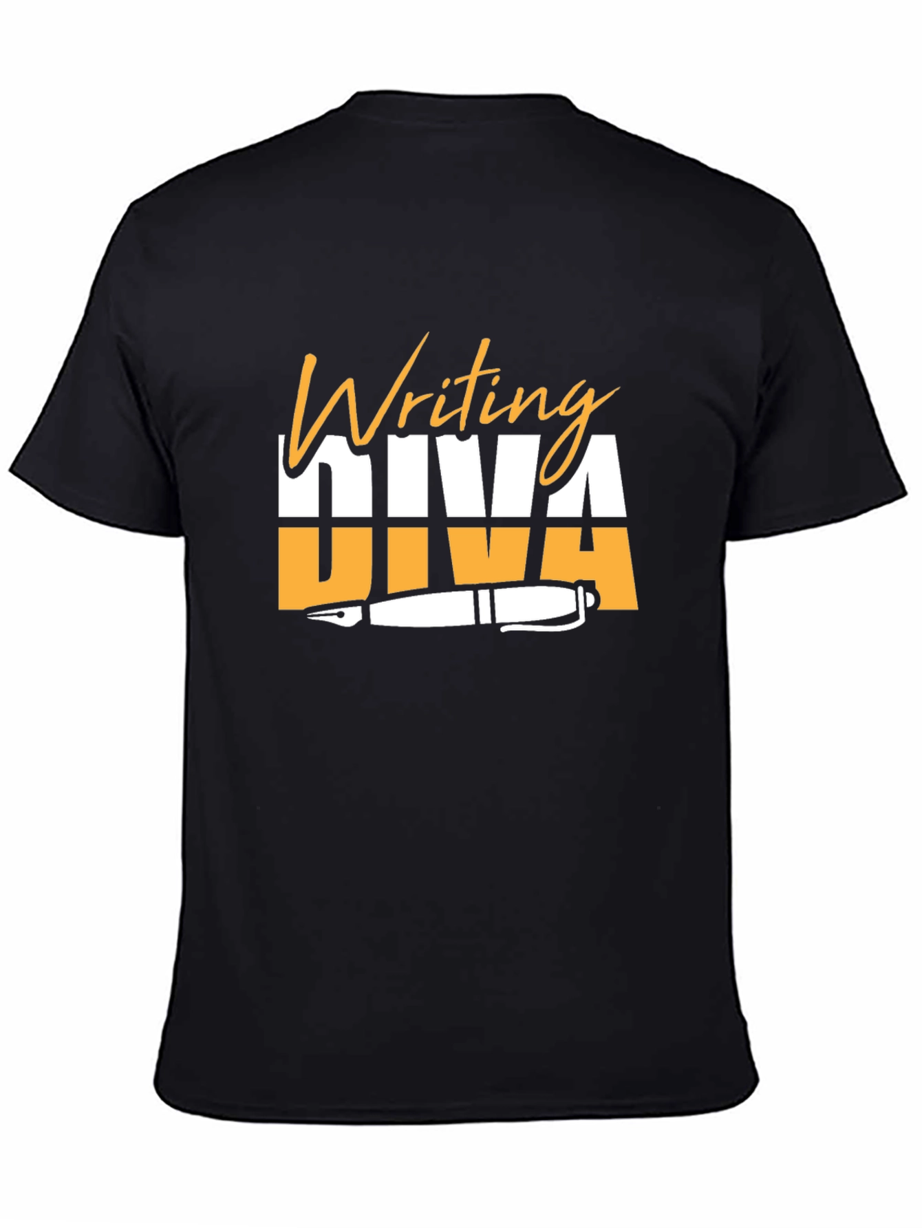 Black Writing Diva Black T-Shirt view 4