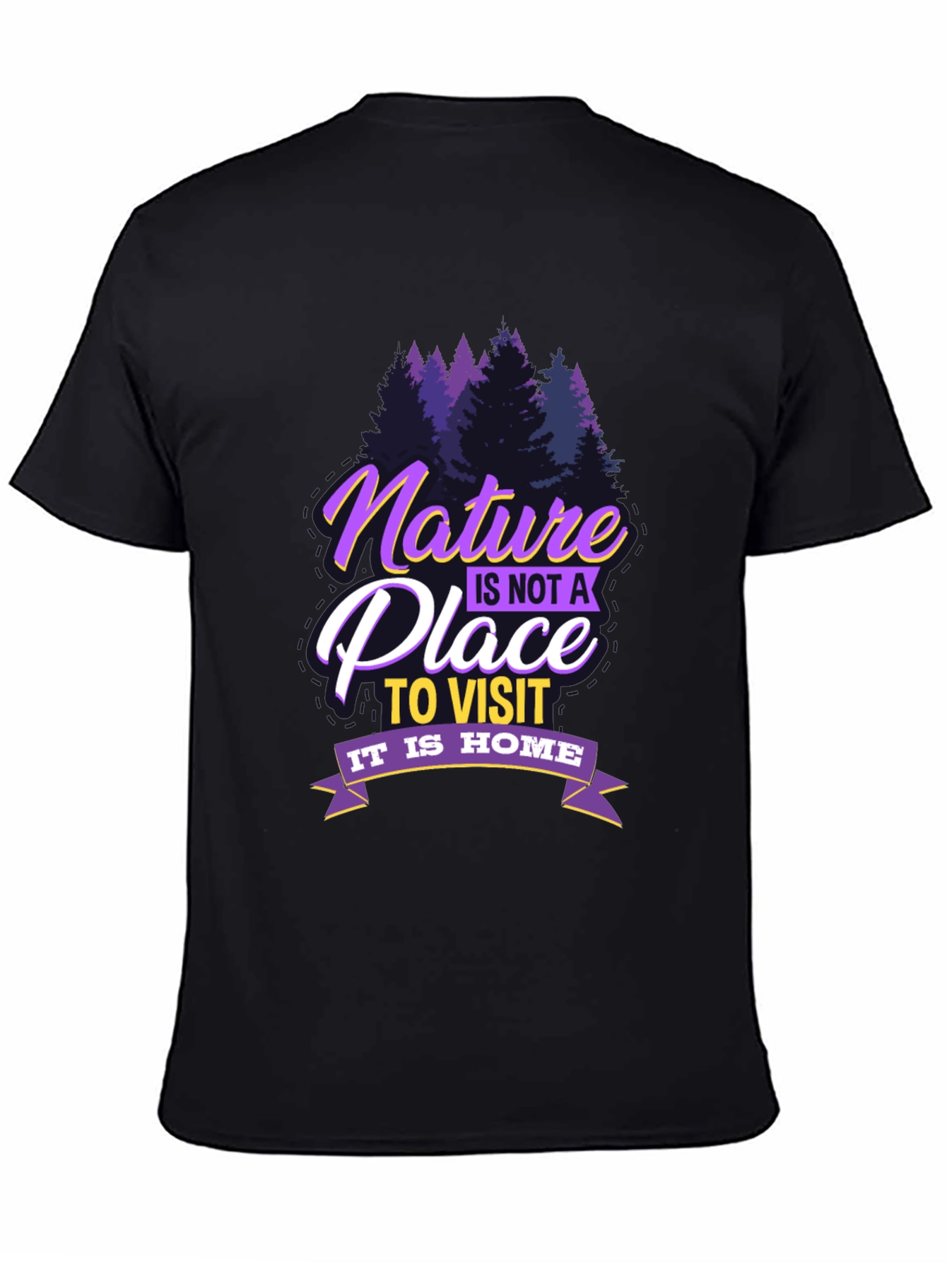 Black Nature is Home T-Shirt view 4