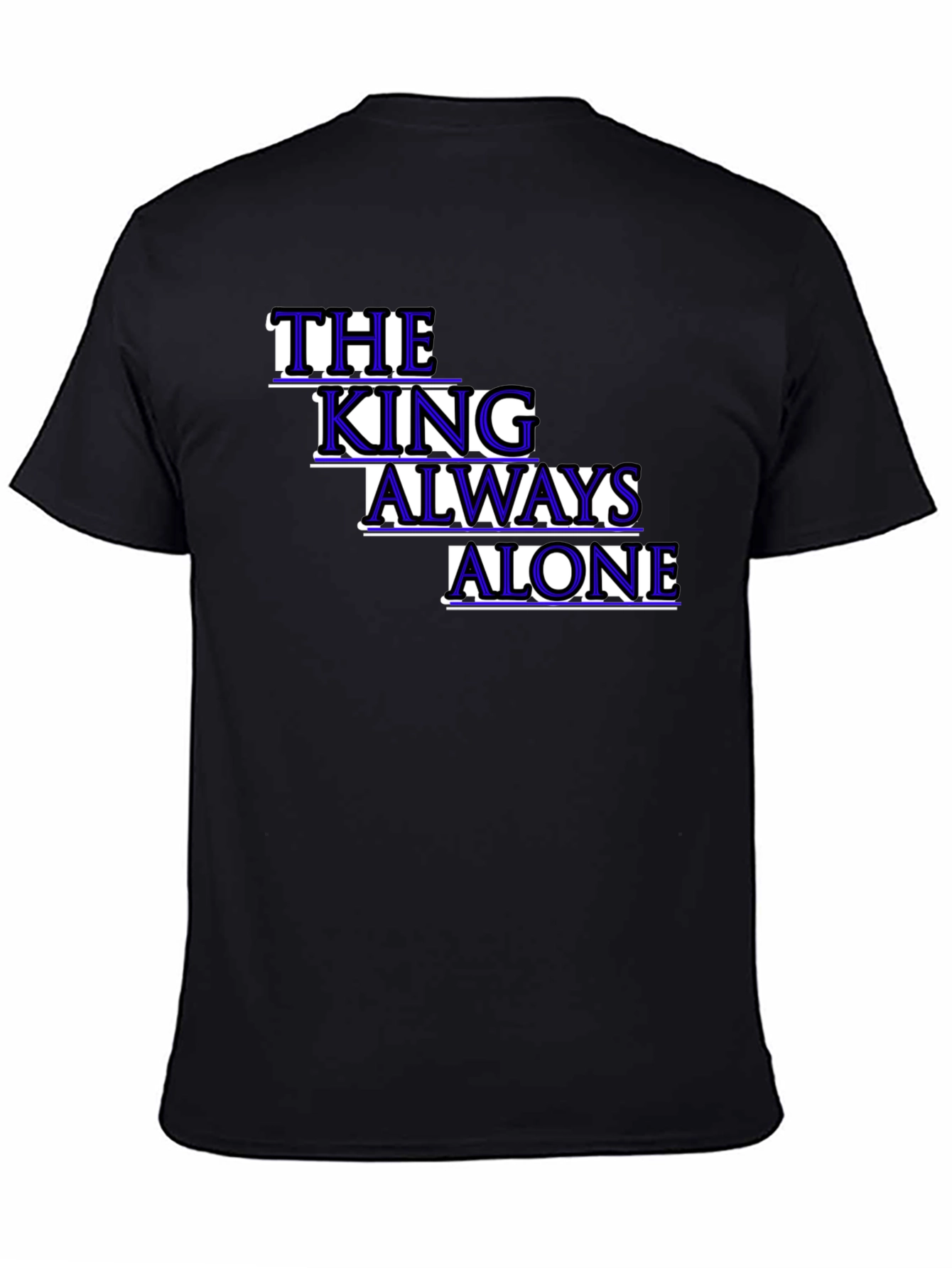 Black The King Always Alone Graphic Tee view 4