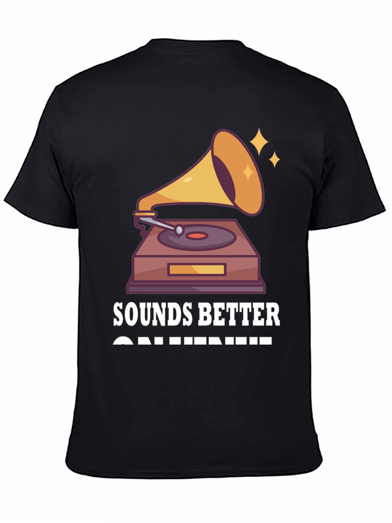 Black Sounds Better on Vinyl T-Shirt view 4
