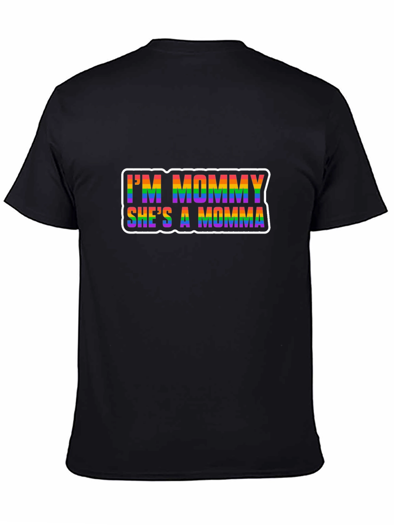 Black I'm Mommy She's A Momma LGBTQ+ Pride T-Shirt view 4