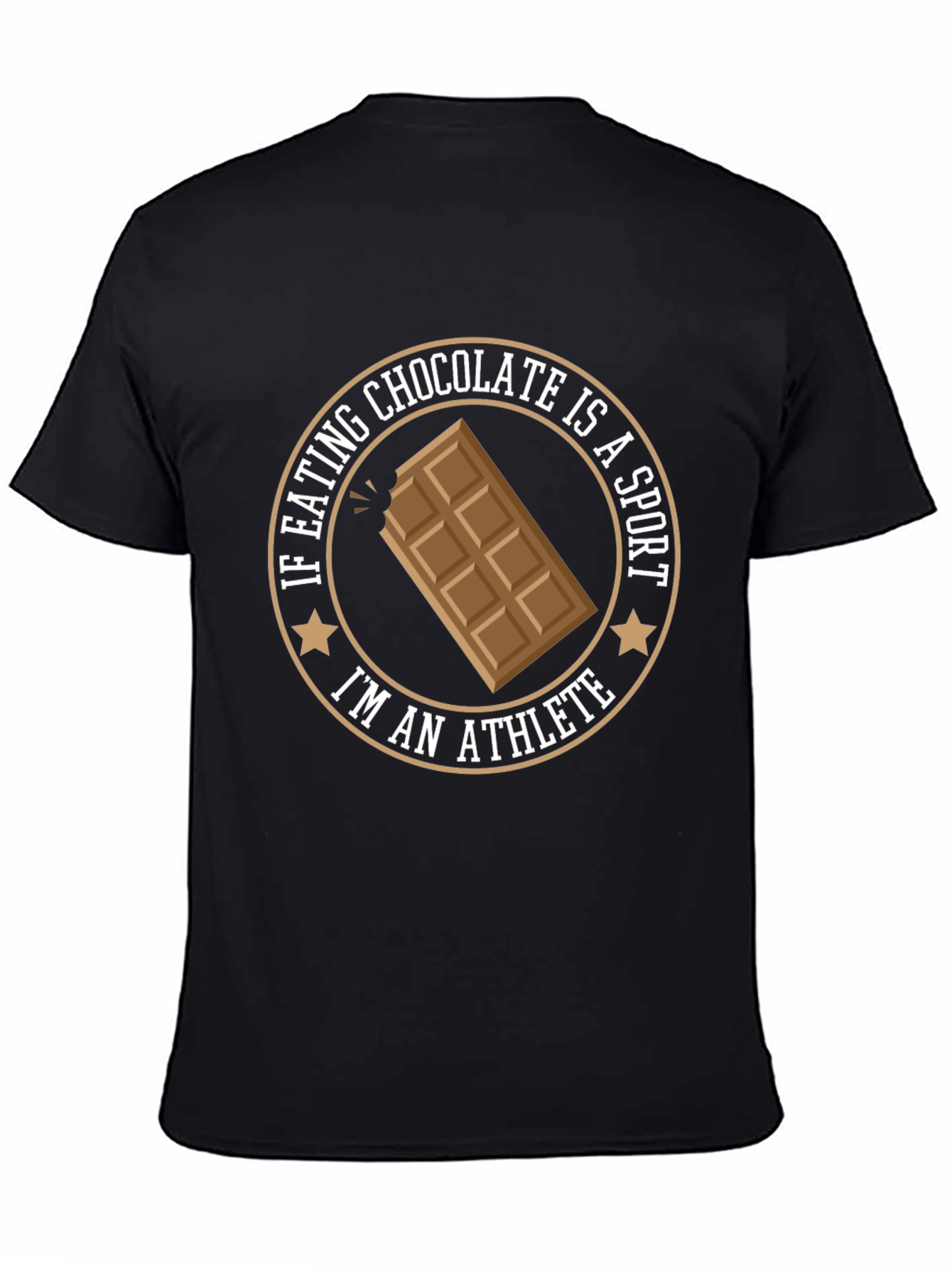 Black Chocolate Lover Athlete T-Shirt view 4
