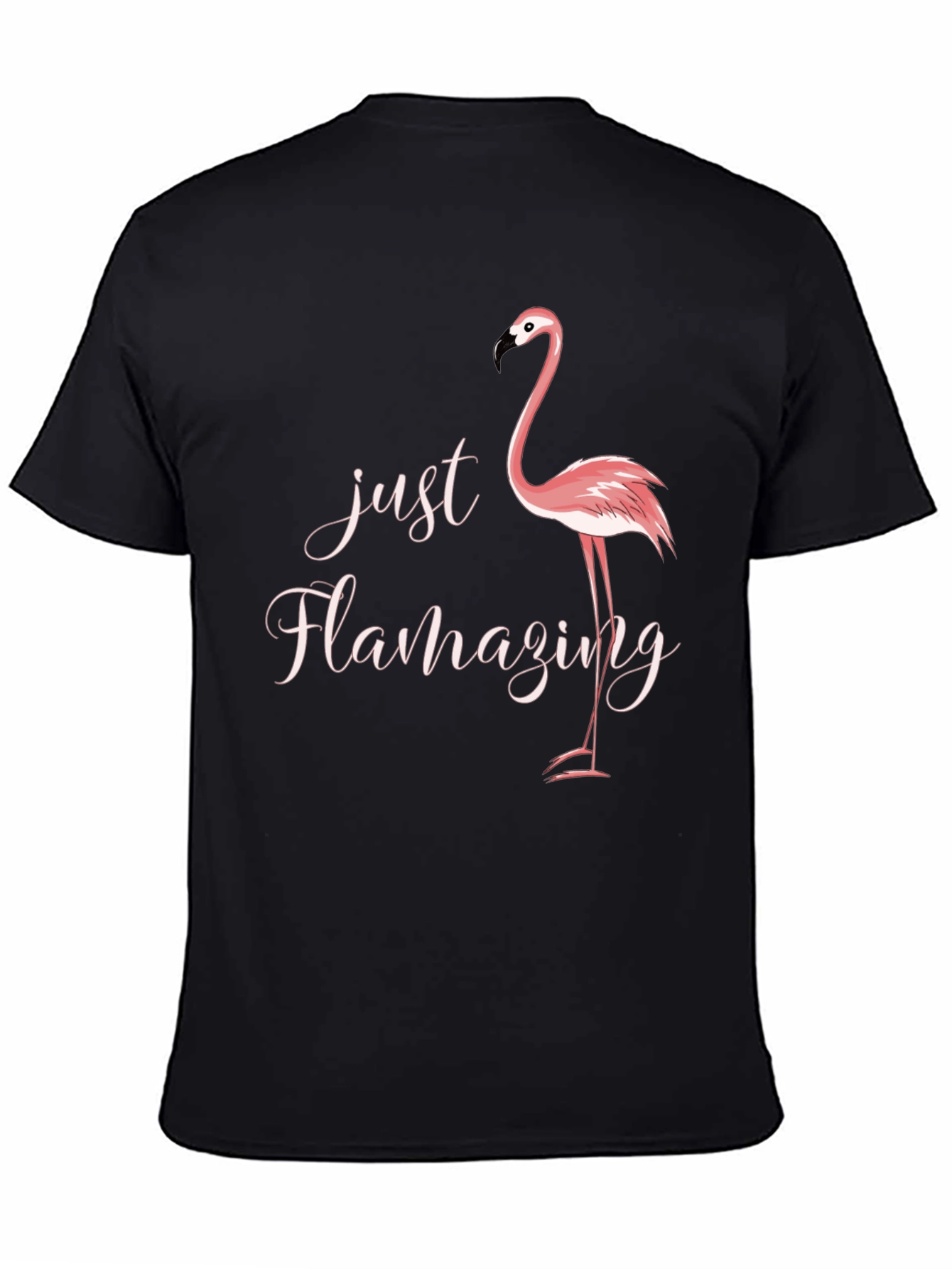 Black Just Flamazing Flamingo Graphic Tee - Black view 4