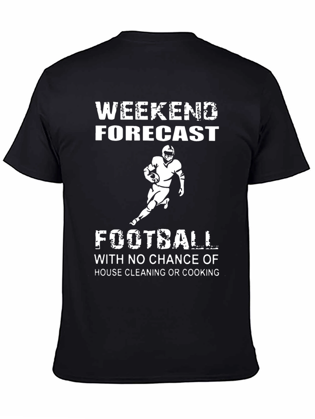 Black Weekend Forecast Football T-Shirt view 4