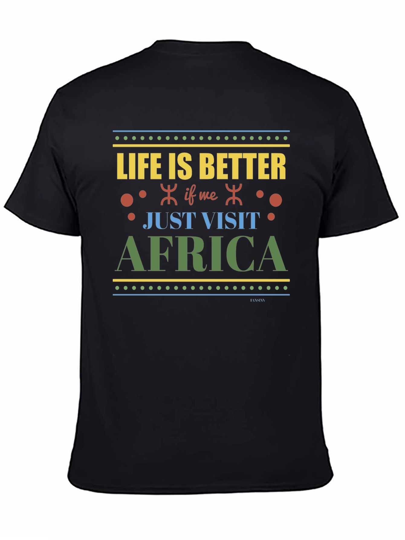 Black Life is Better in Africa Black T-Shirt view 4