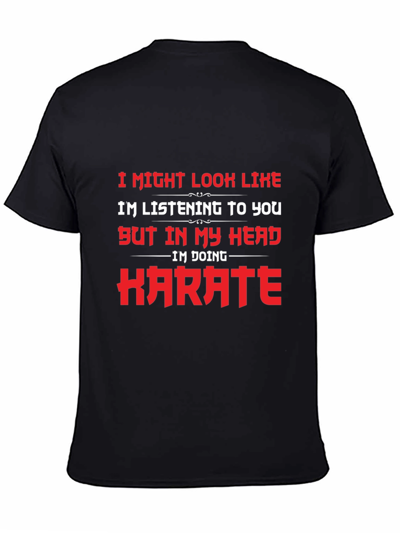 Black Karate Mind Black T-Shirt view 4