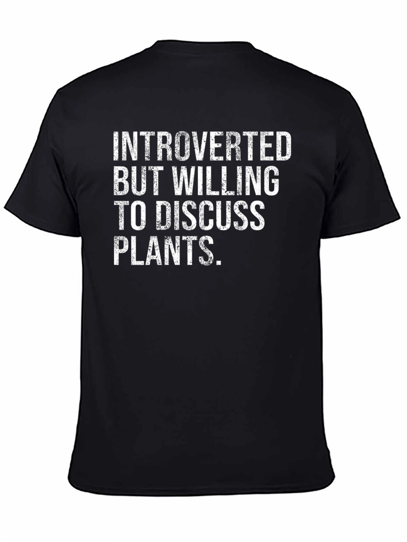 Black Introverted Plant Lover T-Shirt - Funny Garden Gift view 4