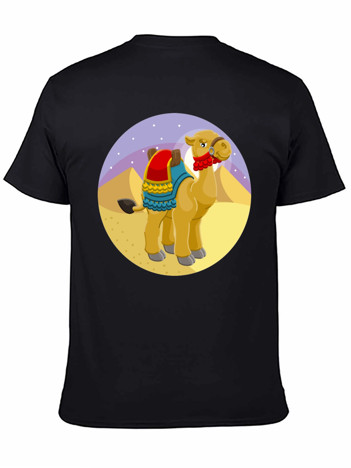 Black Cartoon Camel T-Shirt view 4