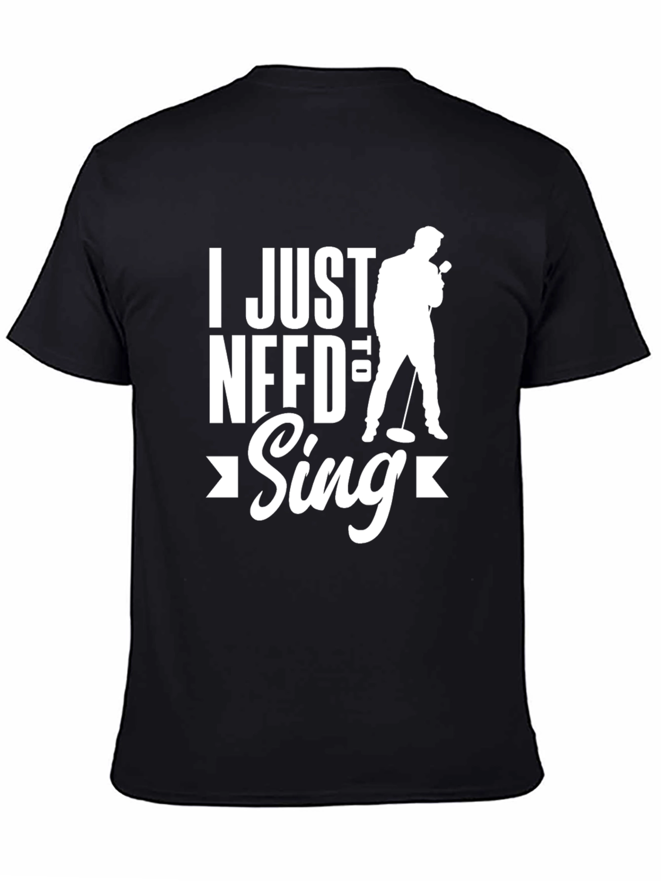 Black I Just Need to Sing Graphic T-Shirt view 4
