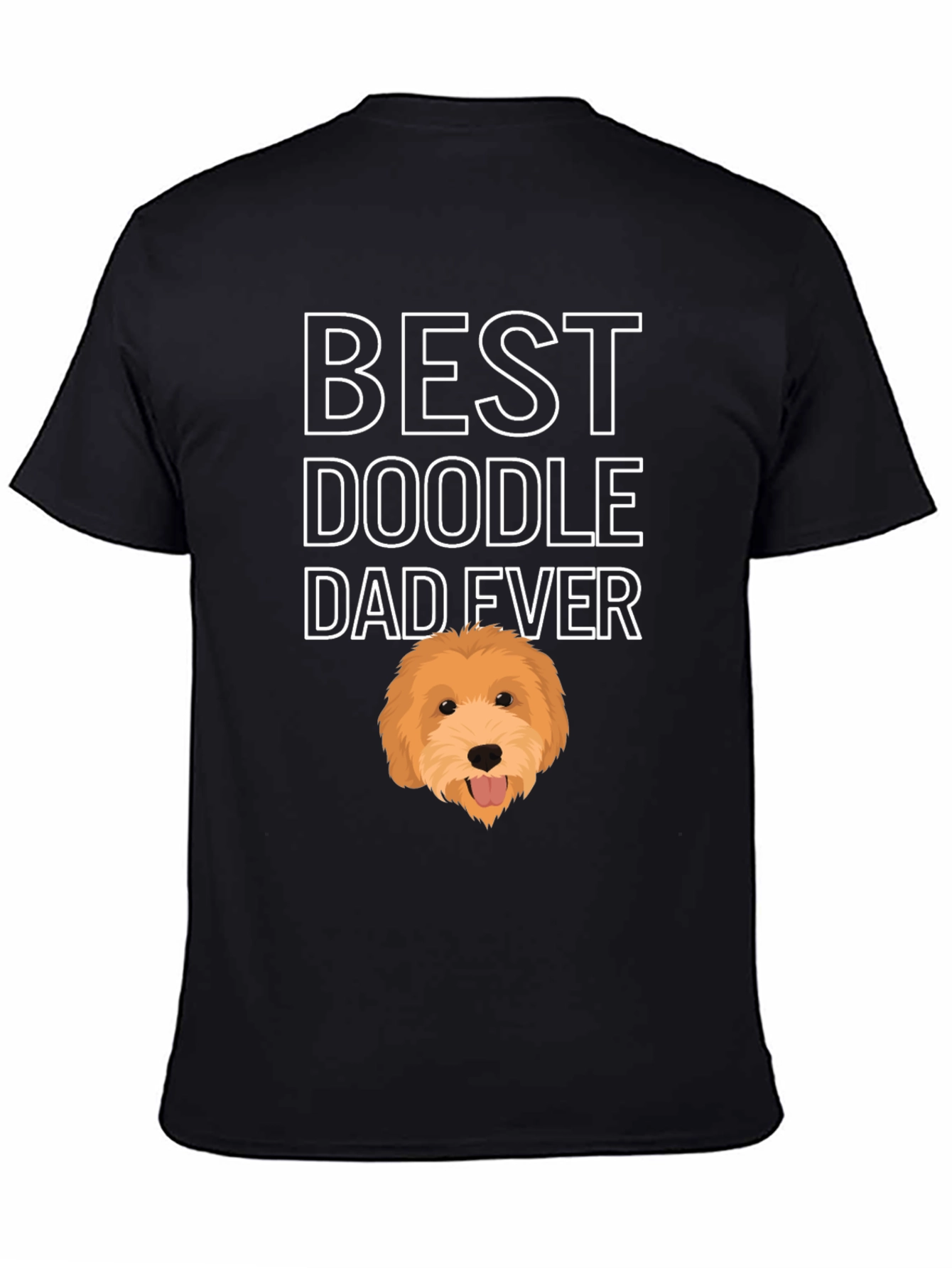 Black Best Doodle Dad Ever Graphic Tee view 4