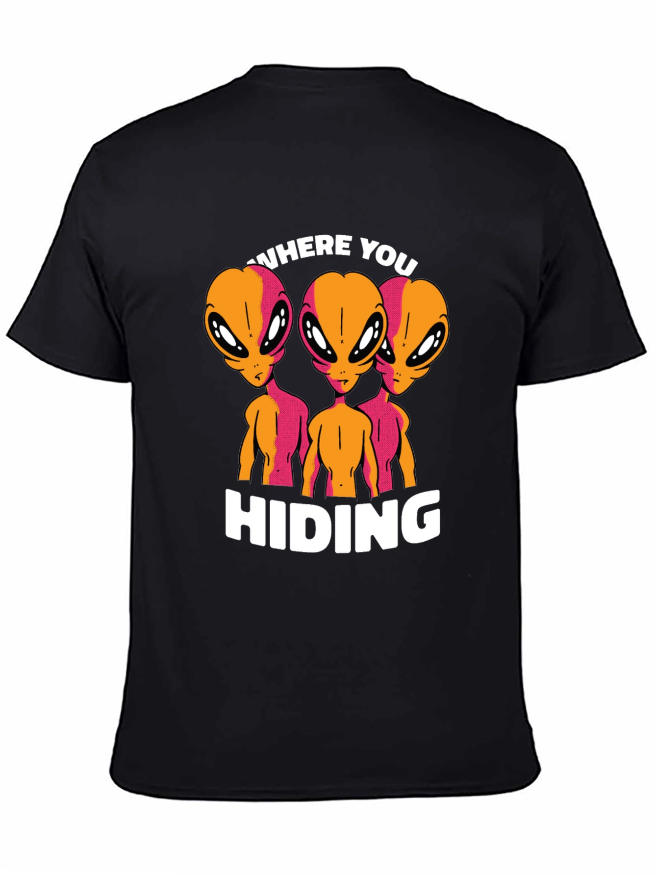 Black Alien Graphic T-Shirt - Where You Hiding? view 4