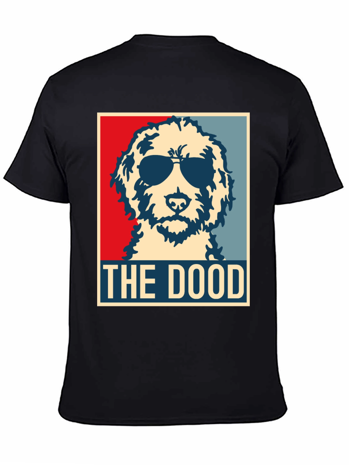 Black The Dood T-Shirt: Cool Dog Graphic Tee view 4