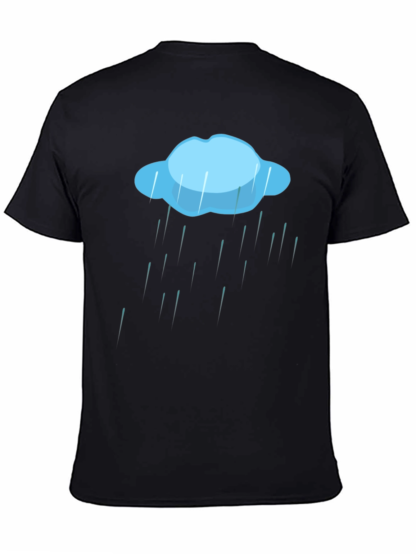 Black Rain Cloud Graphic Tee - Weather T-Shirt view 4