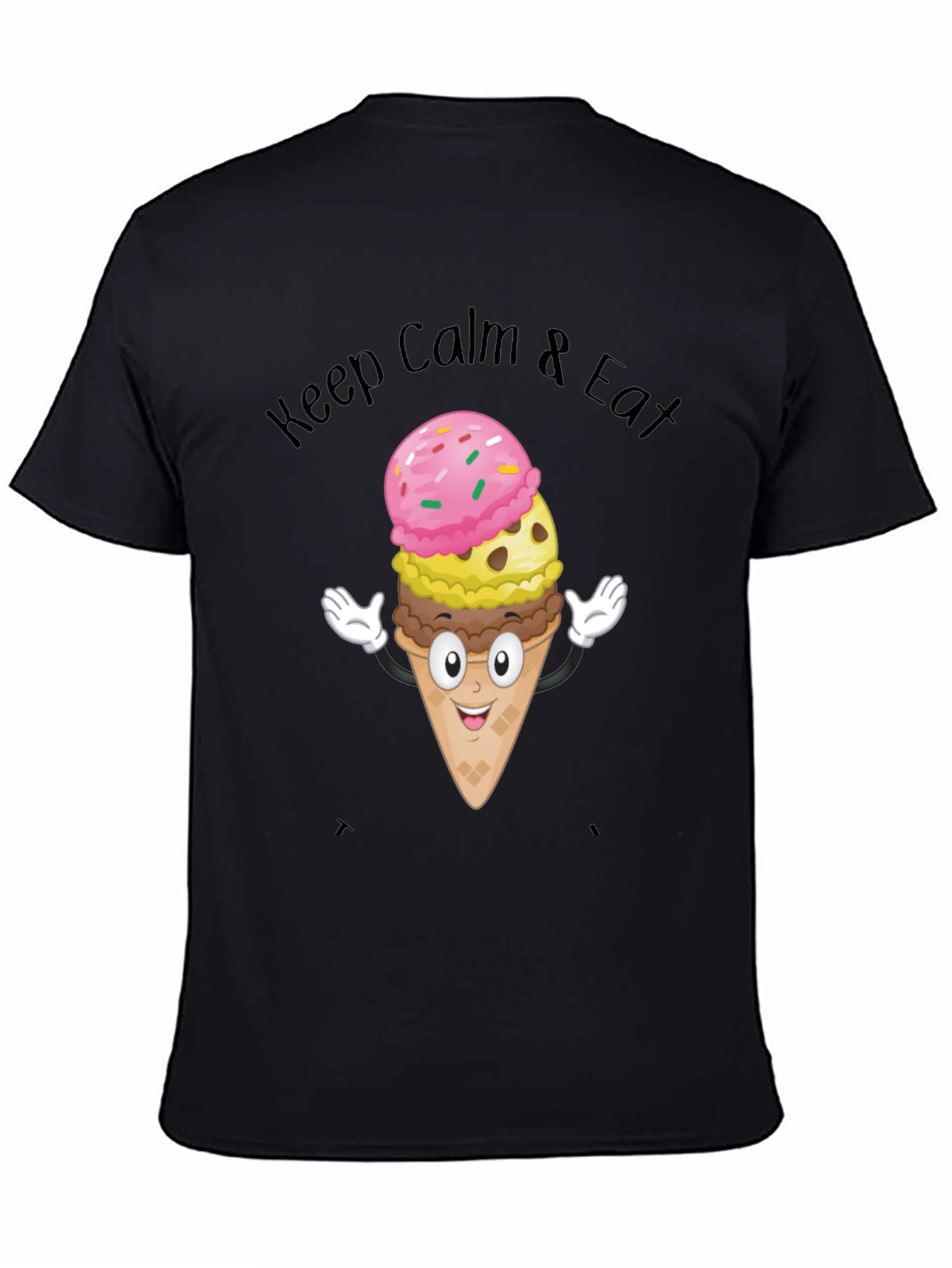 Keep Calm & Eat Ice Cream Graphic Tee - 4