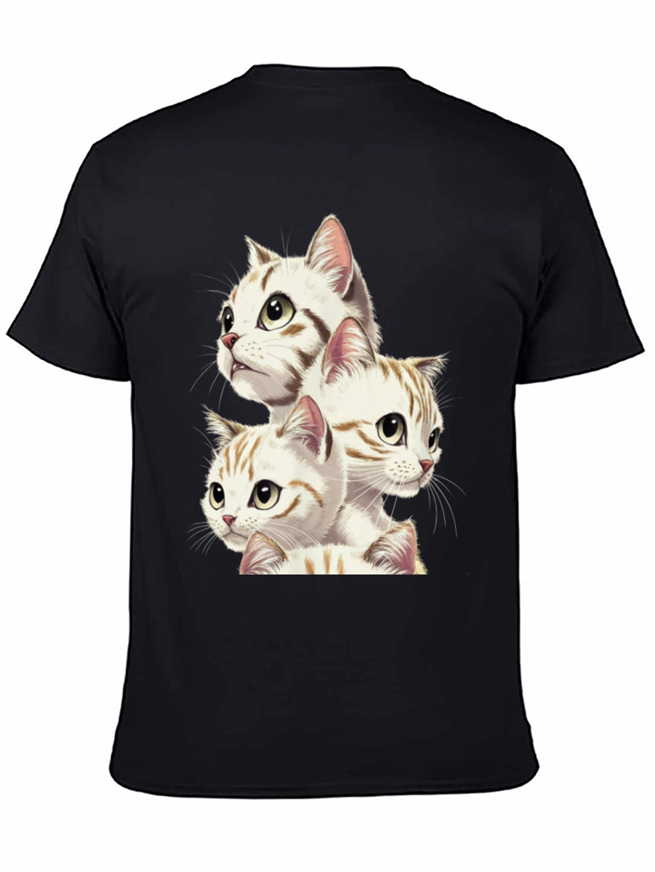 Black Cool Cats Graphic Tee - Purrfect Style! view 4