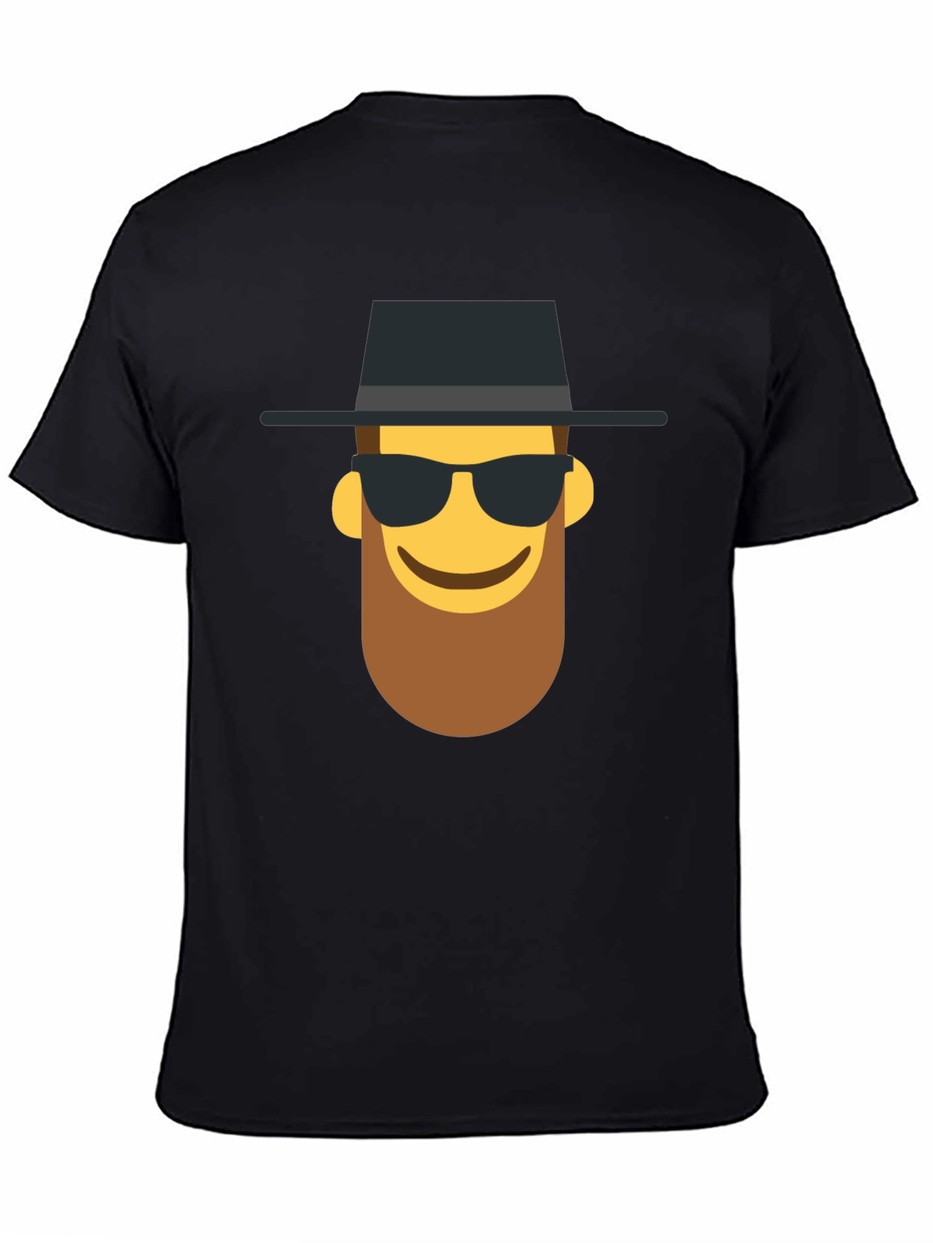Black Cool Dude Emoji T-Shirt - Black view 4