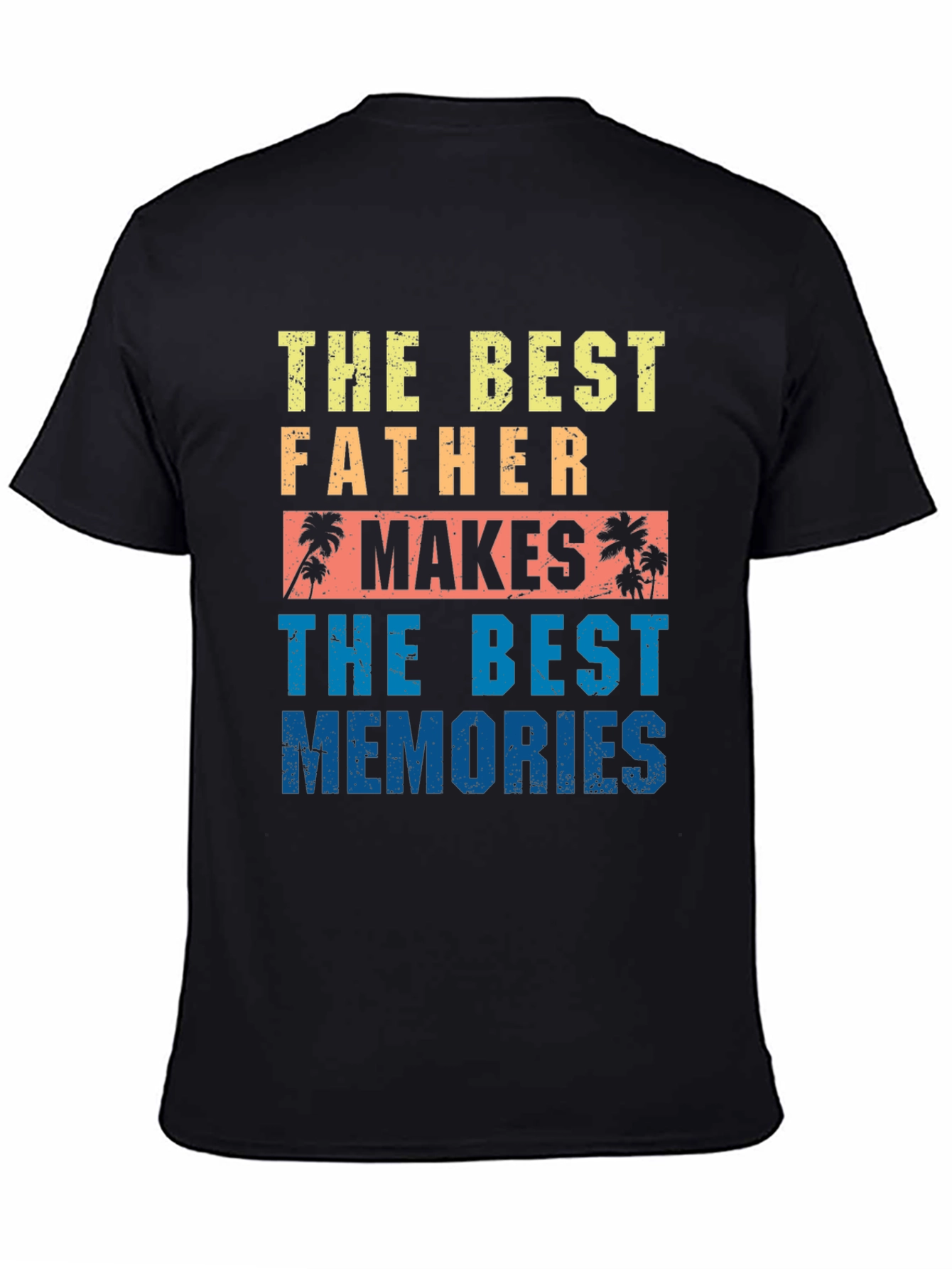 Black Best Father Makes Best Memories Graphic Tee view 4