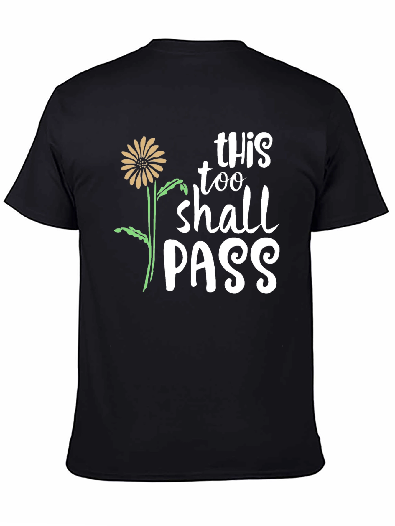 Black This Too Shall Pass Graphic Tee view 4
