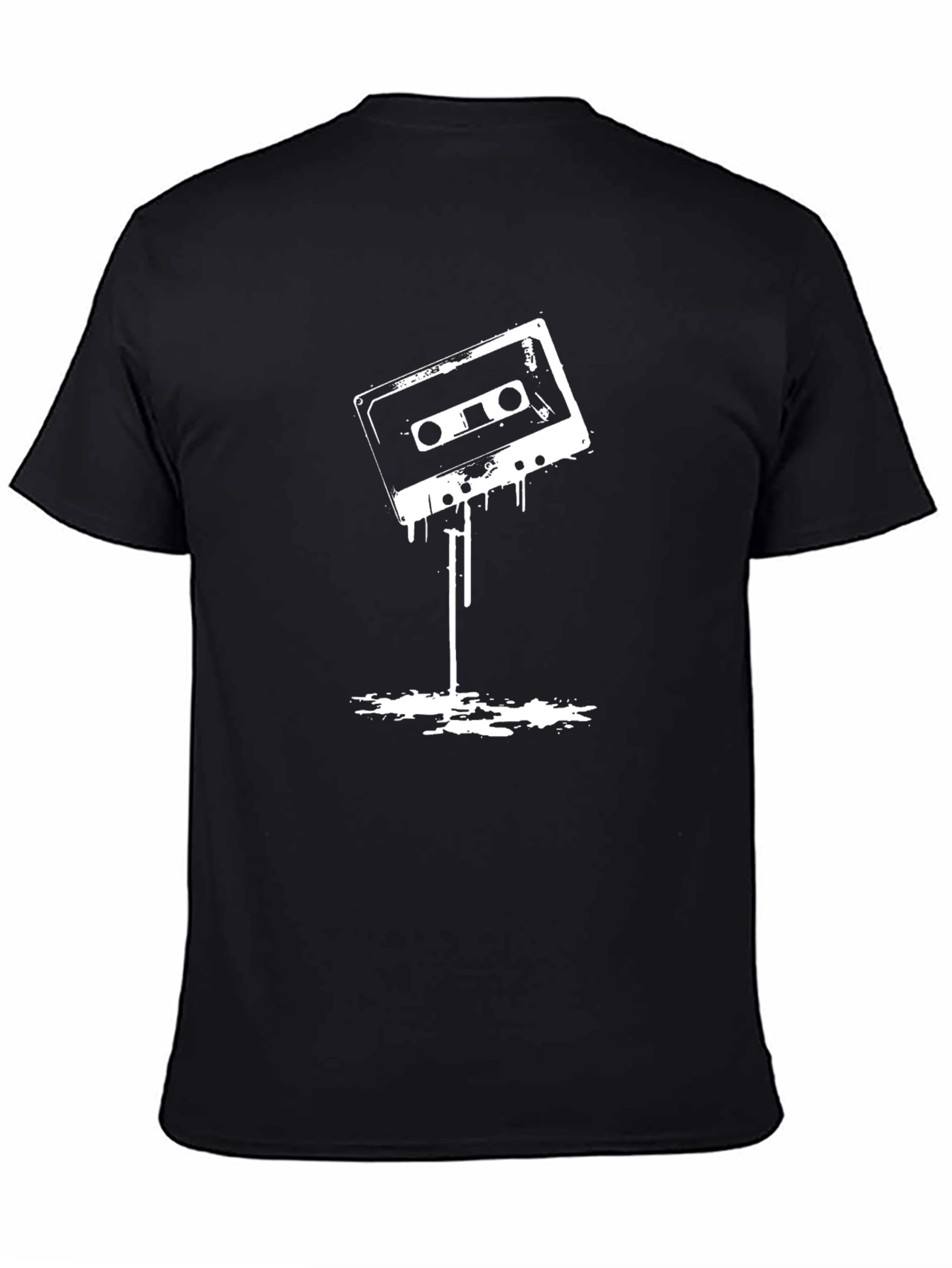 Black Retro Cassette Tape Graphic T-Shirt - Black view 4