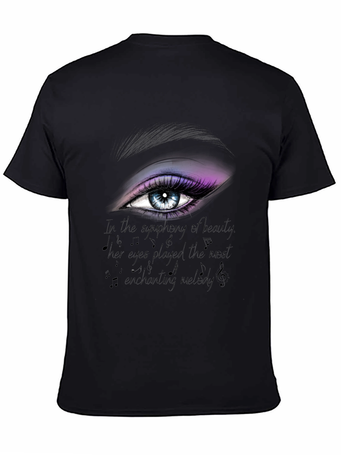 Black Eye Graphic T-Shirt: Symphony of Beauty view 4