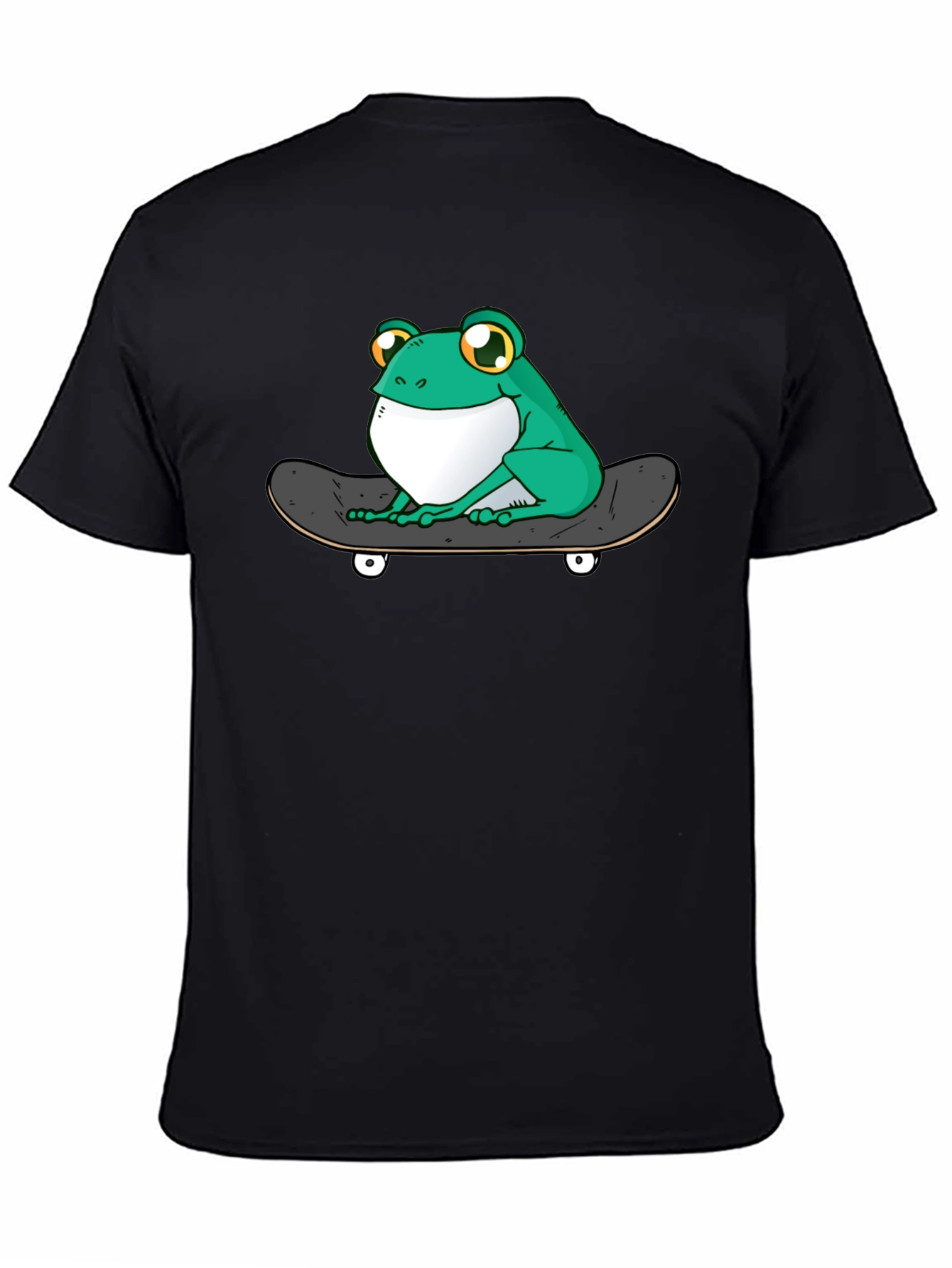 Black Frog on Skateboard T-Shirt - Cool Graphic Tee view 4