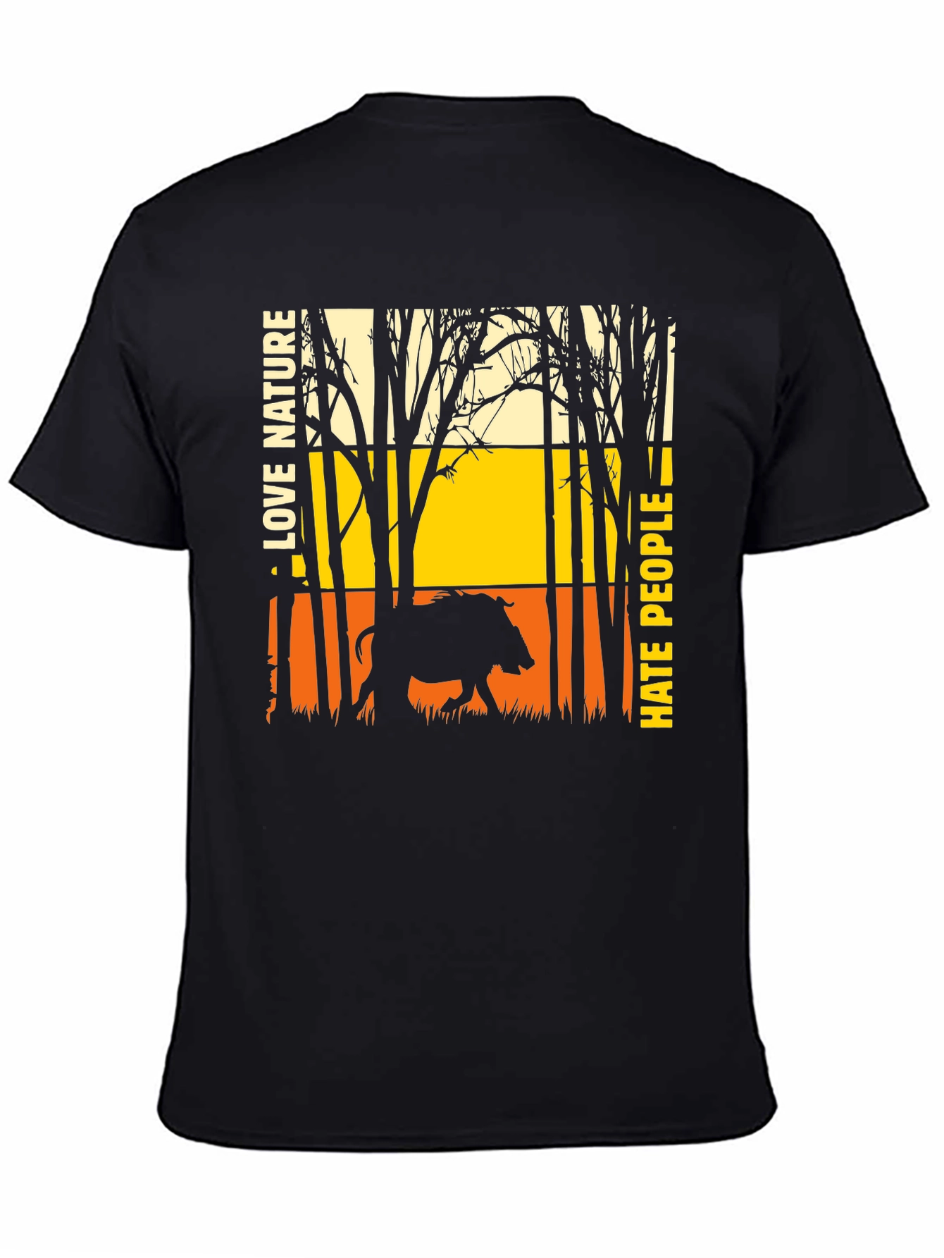 Black Love Nature Hate People Graphic Tee view 4