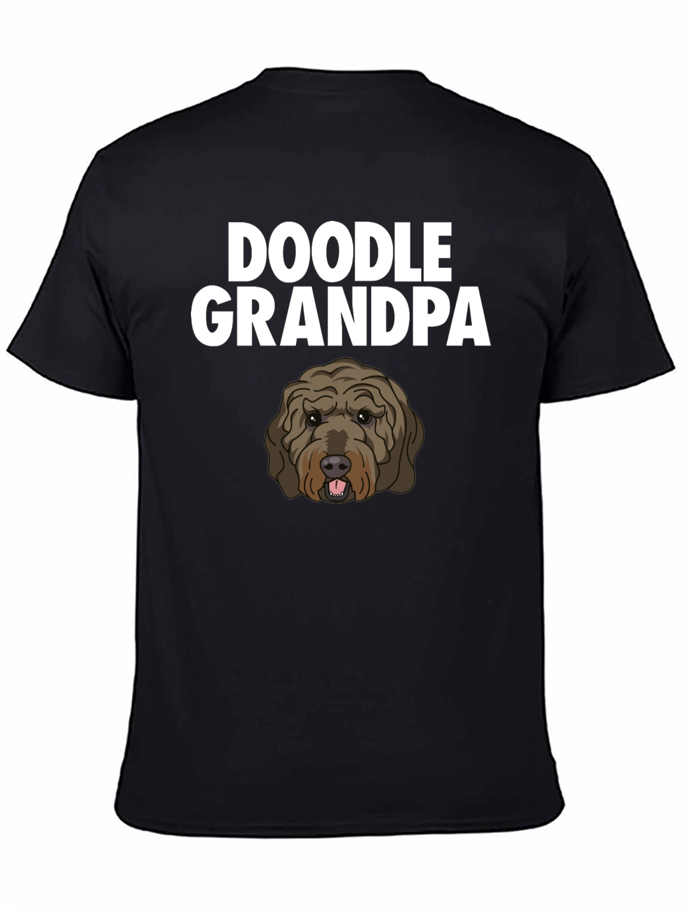 Black Doodle Grandpa T-Shirt - Dog Lover Gift view 4