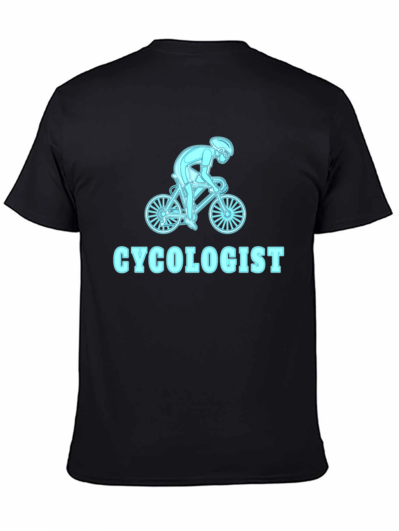 Black Cycologist T-Shirt - Cycling Enthusiast Tee view 4