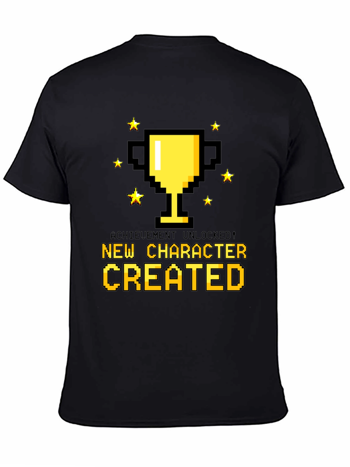 Black New Character Created Graphic T-Shirt view 4