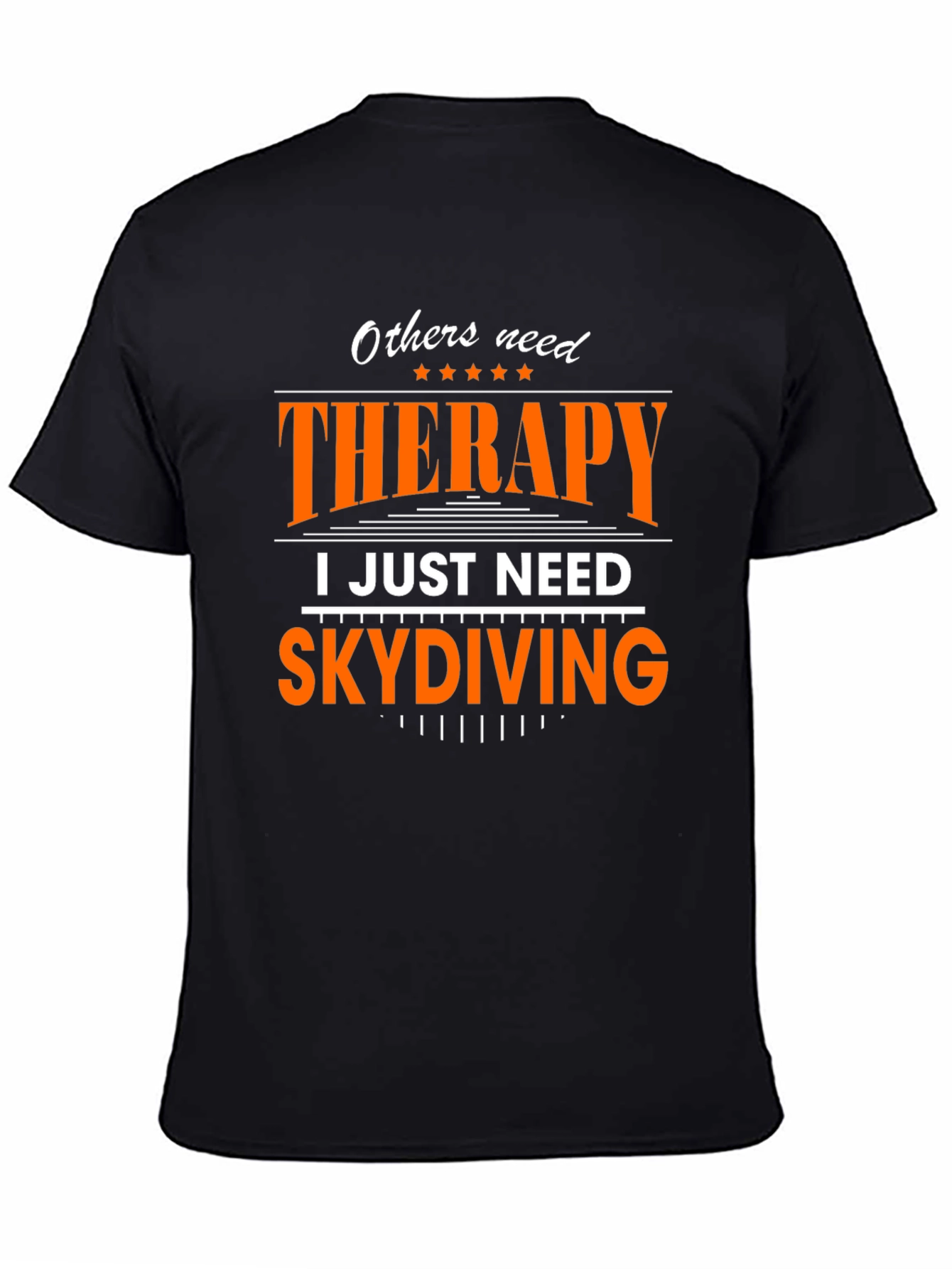 Black Skydiving Therapy T-Shirt view 4