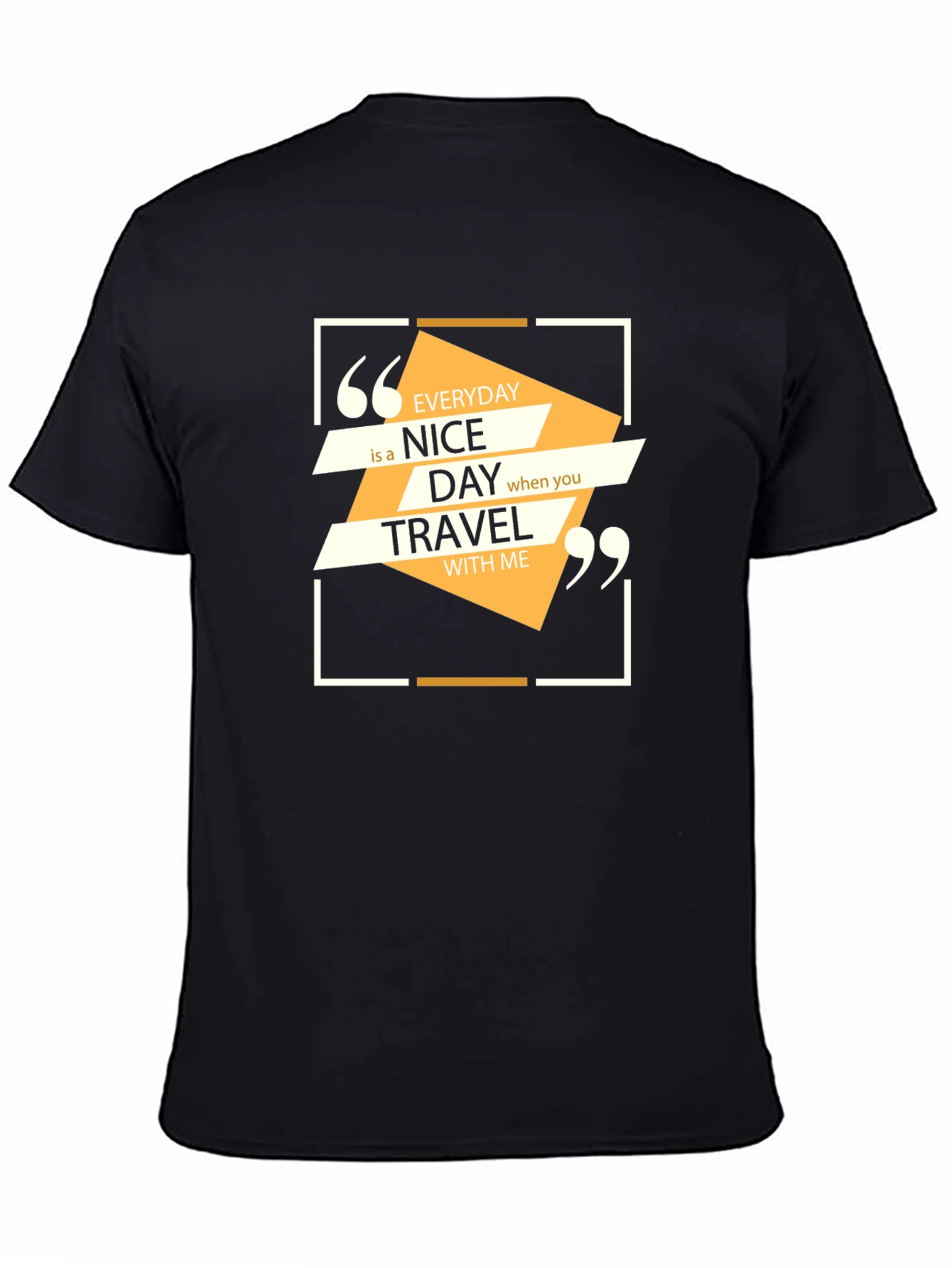 Black Everyday Nice Day Travel T-Shirt view 4