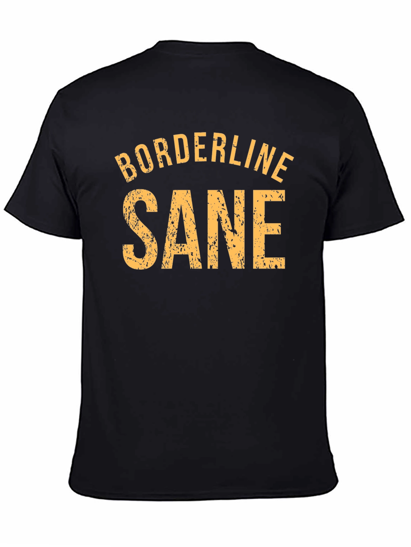 Black Borderline Sane Graphic T-Shirt view 4