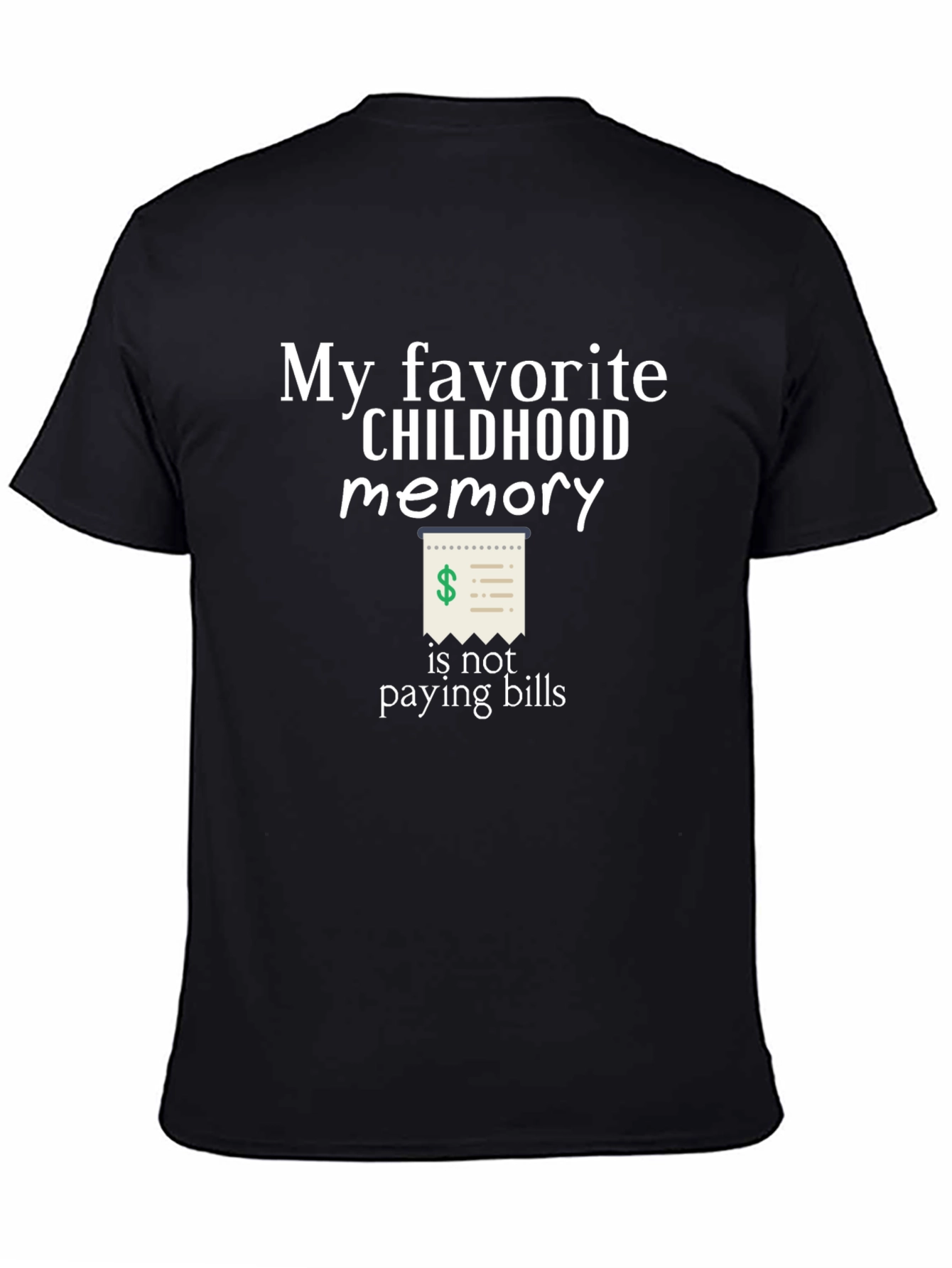 Black Funny Childhood Memory Bill T-Shirt view 4