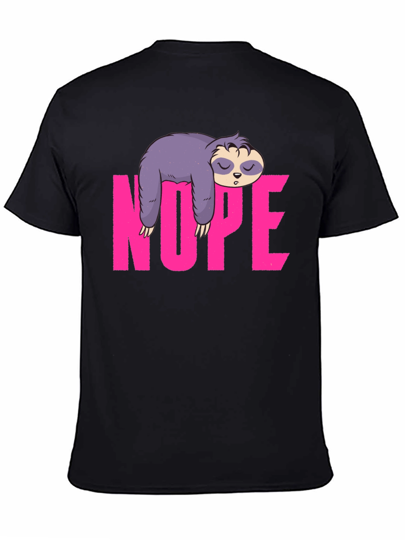 Black Sloth Nope Graphic Tee - Relaxed Fit view 4