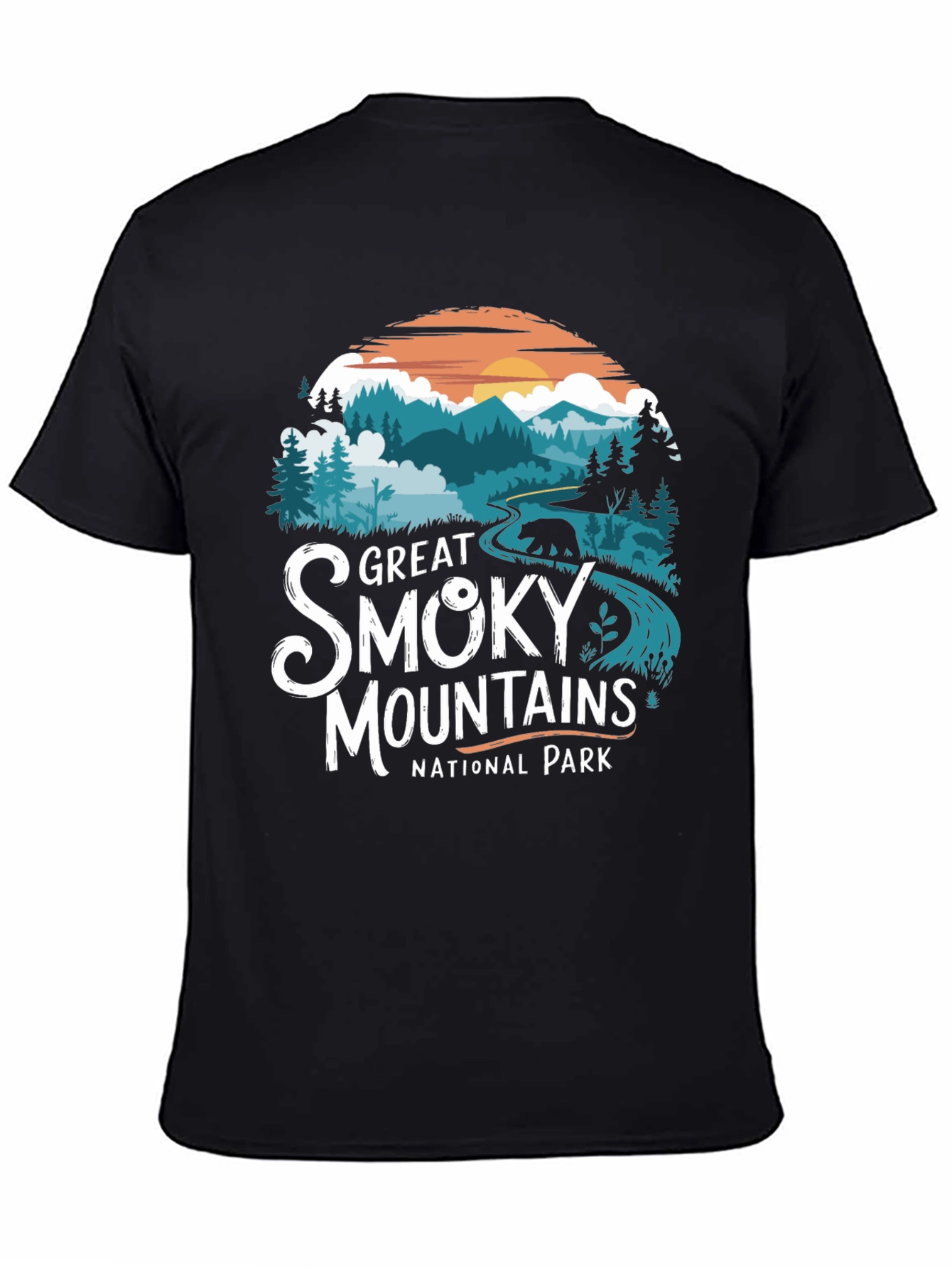 Black Great Smoky Mountains National Park T-Shirt view 4